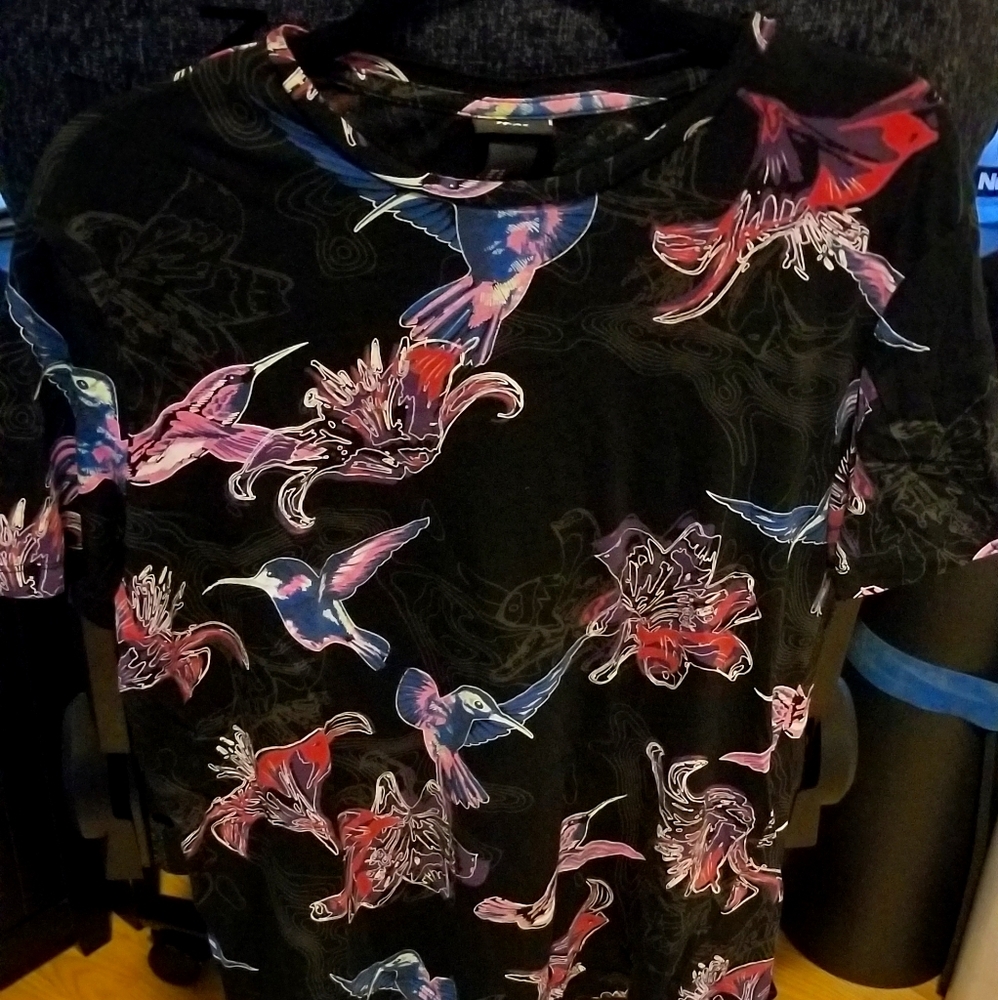 Floral print crew-cut t-shirt